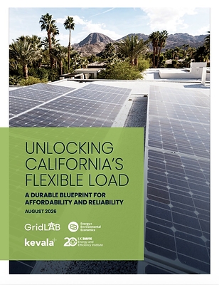 Illustration accompanying the GridLab, Kevala, and E3 report on modernizing California's demand flexibility programs.