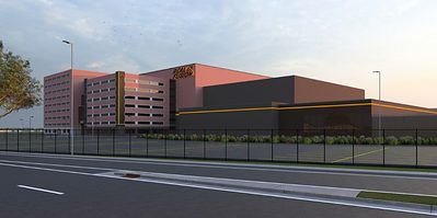 Architectural rendering of The Realta Forge, Realta Fusion's planned research and development facility at OM Station, the former Oscar Mayer plant site in Madison, Wisconsin